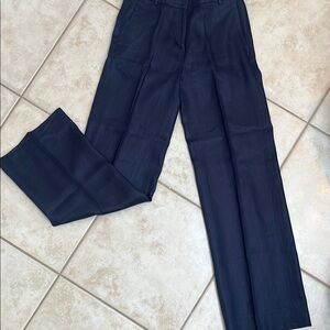 j crew size 2 navy blue linen pants